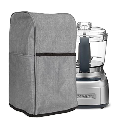 Crutello Food Processor Cover with Storage Pockets for Mini 3-4 Cup Processor