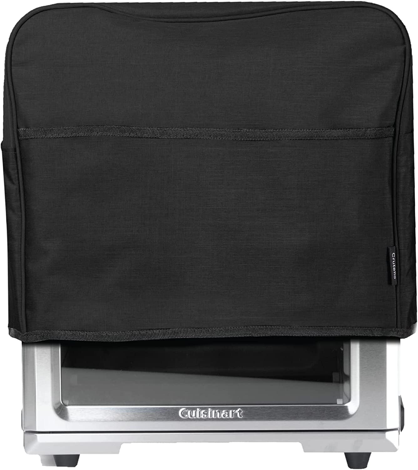 Convection Toaster Oven Appliance Cover with Storage Pockets, Large - Fits Machines Up to 17 x 15 x 14 Inches - Black