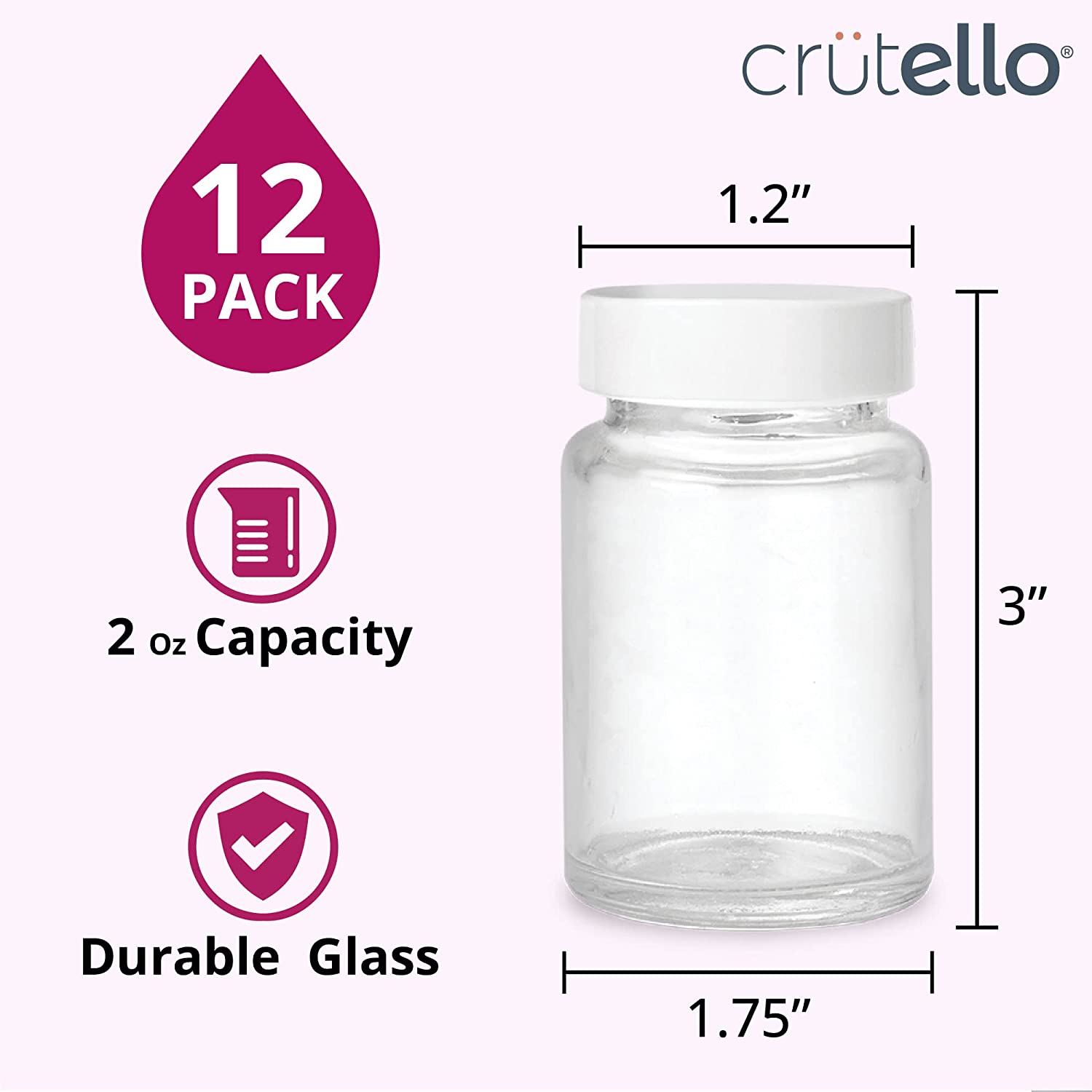 Crutello 3 Piece Airtight Glass Jars with Flip Top Lids - Kitchen